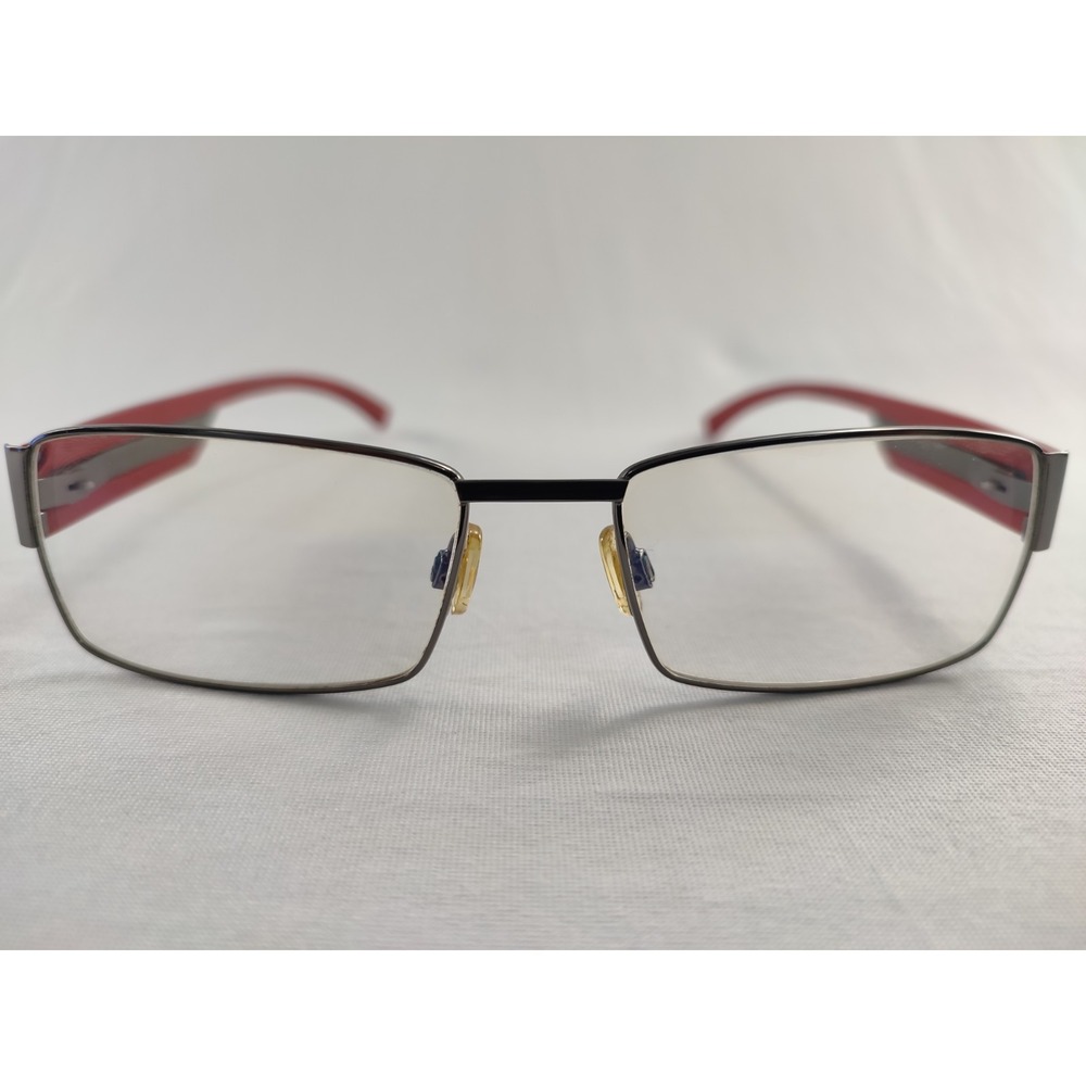 Morel France‎ Lightec 7060L Gunmetal Red Eyeglasses Frame 56-17-140 Screwless
